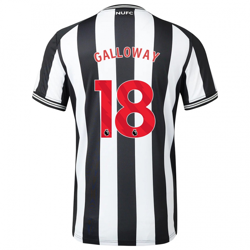 Criança Camisola Bridget Galloway #18 Preto Branco Principal 2023/24 Camisa Brasil