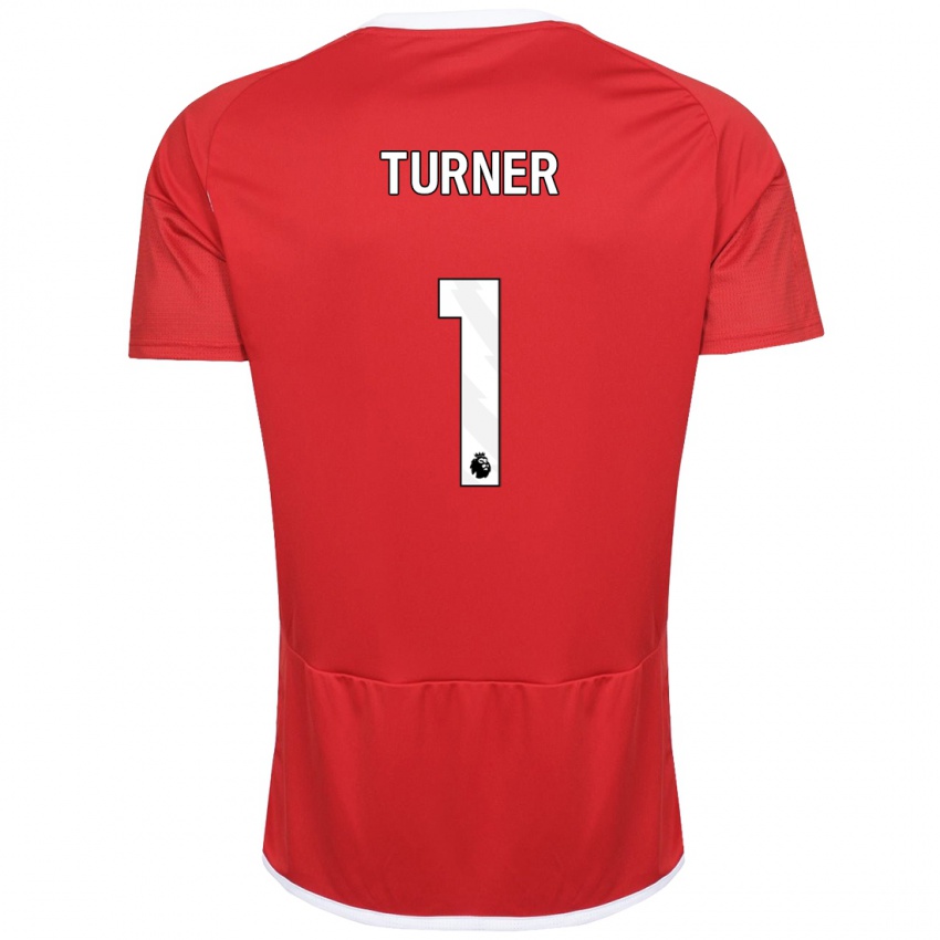 Criança Camisola Matt Turner #1 Vermelho Principal 2023/24 Camisa Brasil