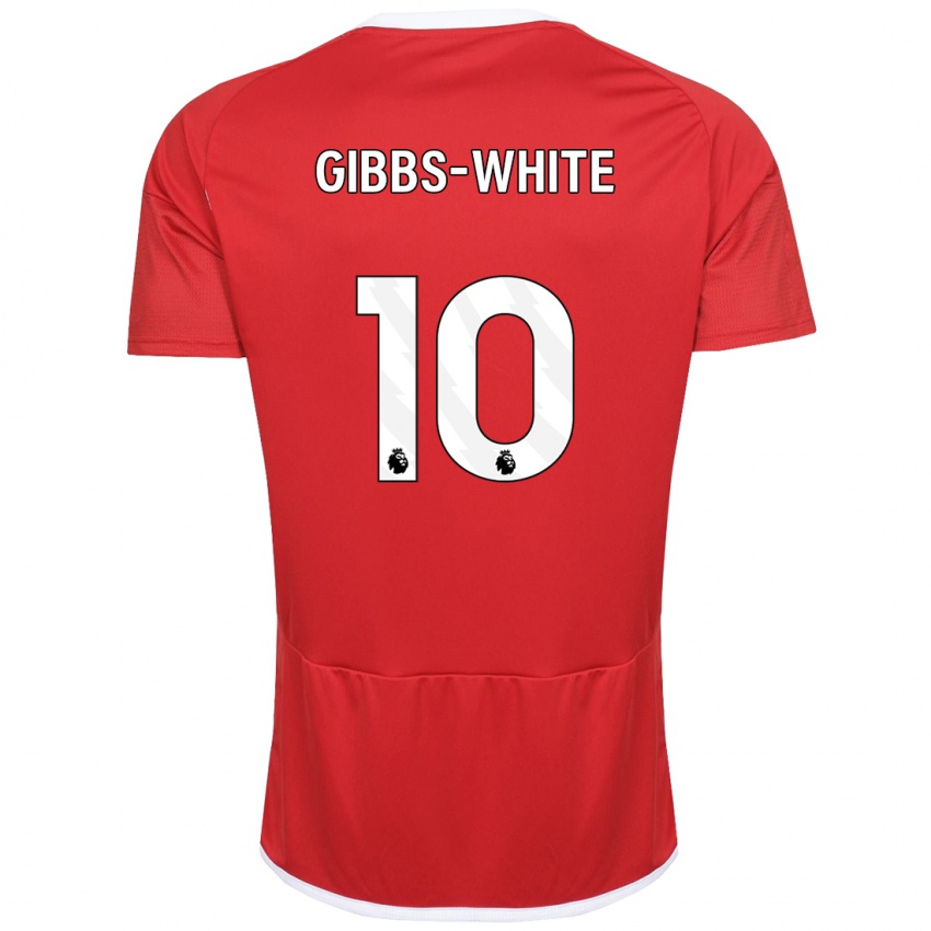 Criança Camisola Morgan Gibbs-White #10 Vermelho Principal 2023/24 Camisa Brasil