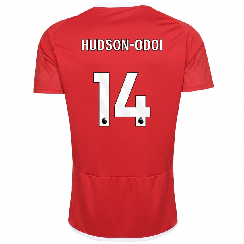 Criança Camisola Callum Hudson-Odoi #14 Vermelho Principal 2023/24 Camisa Brasil