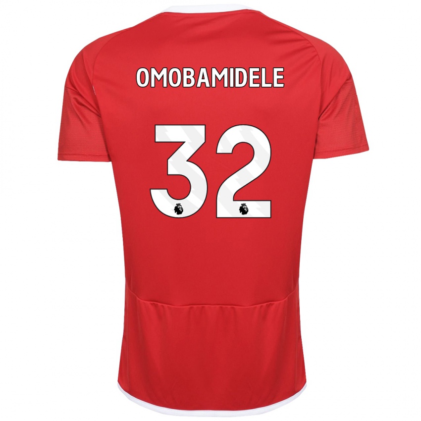 Criança Camisola Andrew Omobamidele #32 Vermelho Principal 2023/24 Camisa Brasil