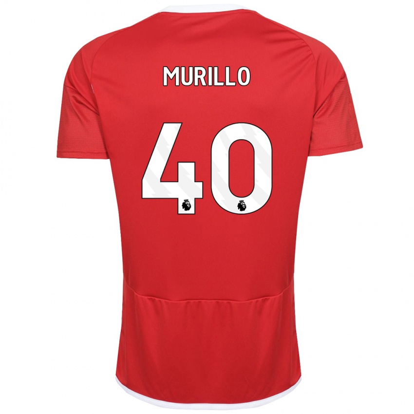 Criança Camisola Murillo #40 Vermelho Principal 2023/24 Camisa Brasil