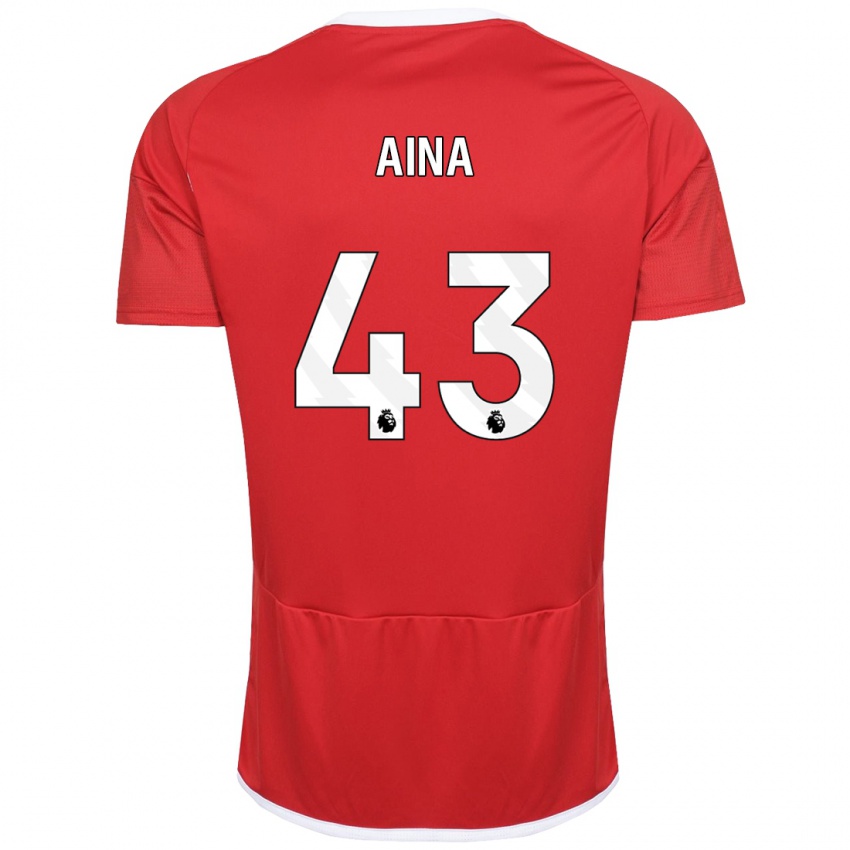 Criança Camisola Ola Aina #43 Vermelho Principal 2023/24 Camisa Brasil