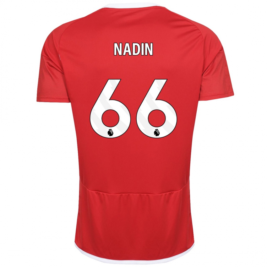 Criança Camisola Jack Nadin #66 Vermelho Principal 2023/24 Camisa Brasil