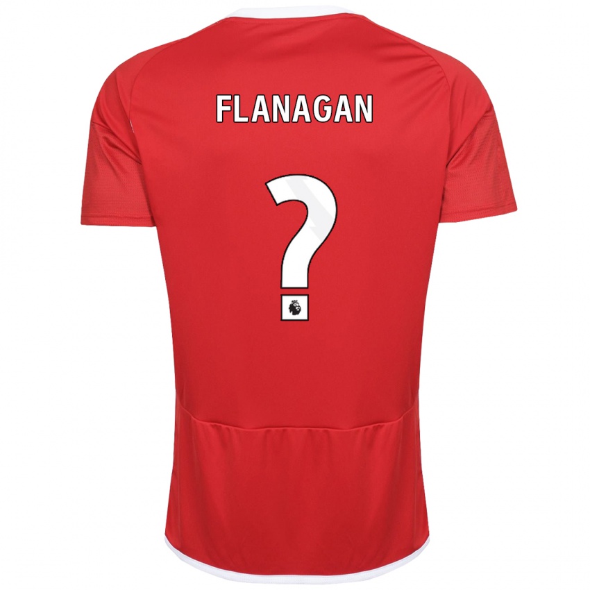 Criança Camisola Theo Flanagan #0 Vermelho Principal 2023/24 Camisa Brasil