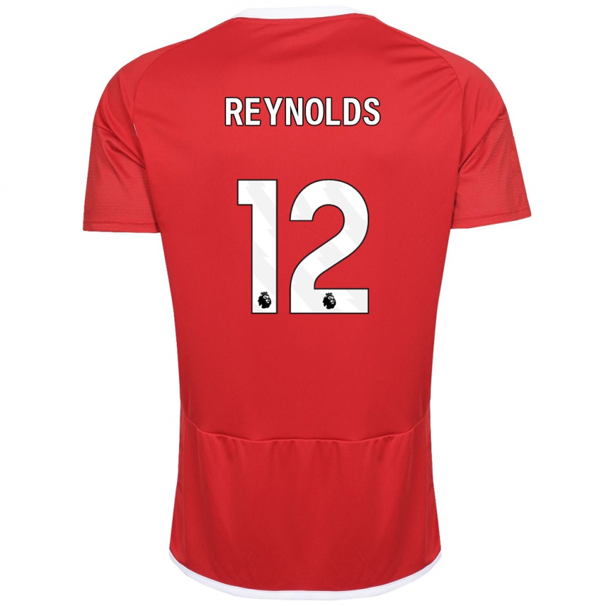 Criança Camisola Niamh Reynolds #12 Vermelho Principal 2023/24 Camisa Brasil