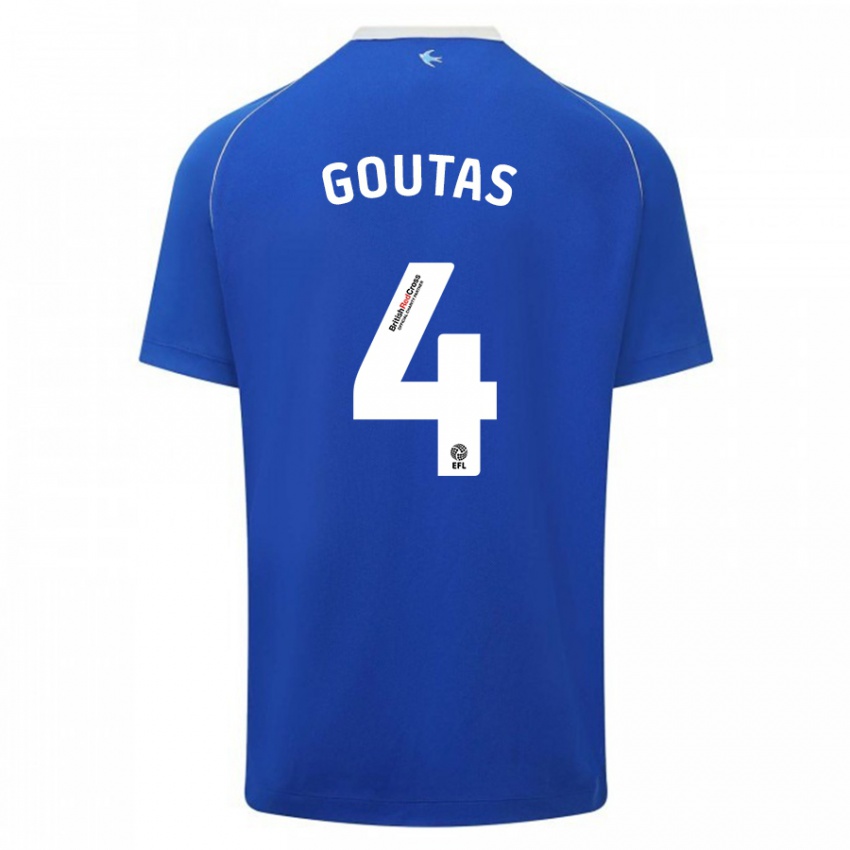 Criança Camisola Dimitrios Goutas #4 Azul Principal 2023/24 Camisa Brasil