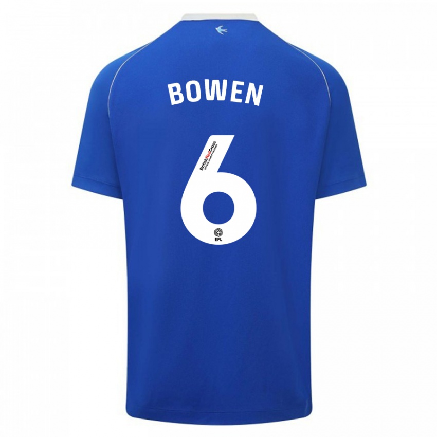 Criança Camisola Megan Bowen #6 Azul Principal 2023/24 Camisa Brasil