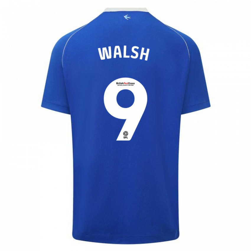 Criança Camisola Catherine Walsh #9 Azul Principal 2023/24 Camisa Brasil