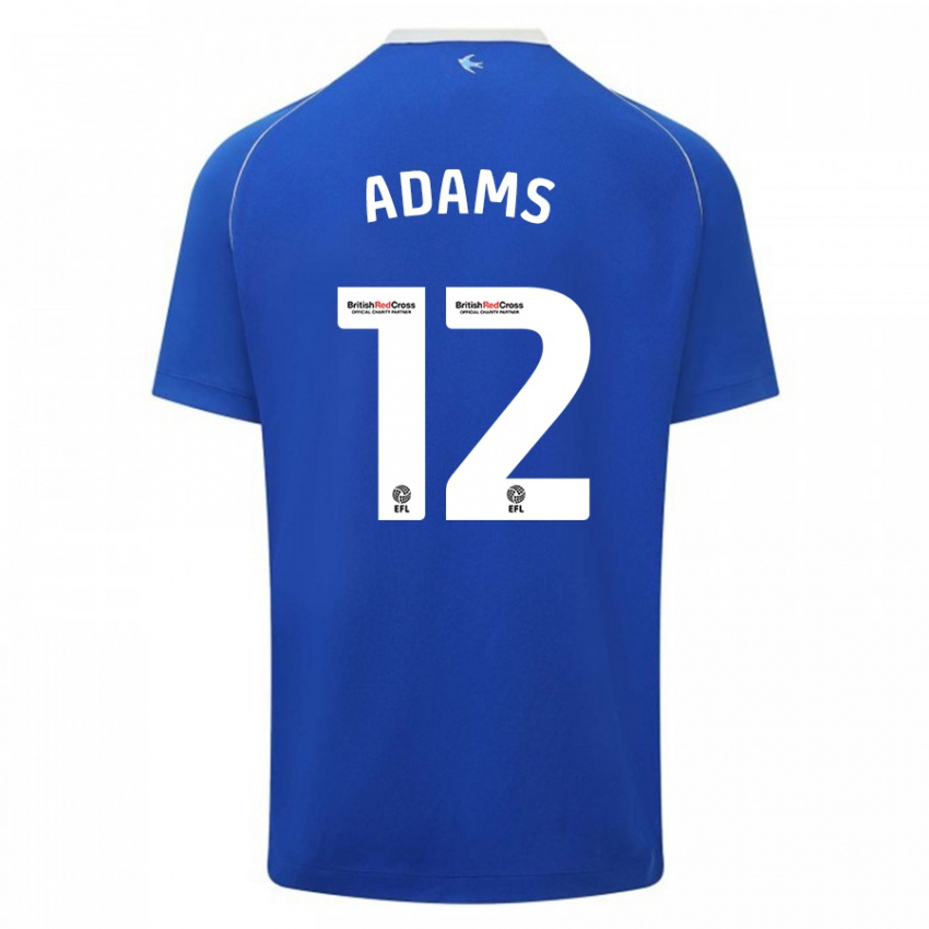 Criança Camisola Kelly Adams #12 Azul Principal 2023/24 Camisa Brasil