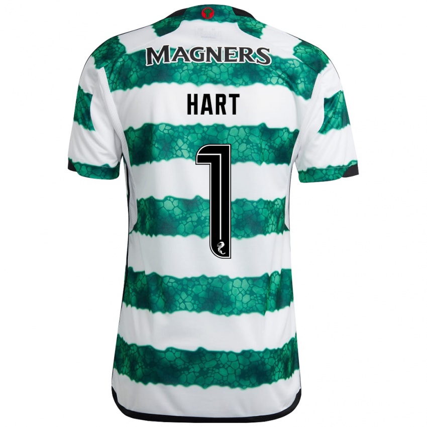 Criança Camisola Joe Hart #1 Verde Principal 2023/24 Camisa Brasil