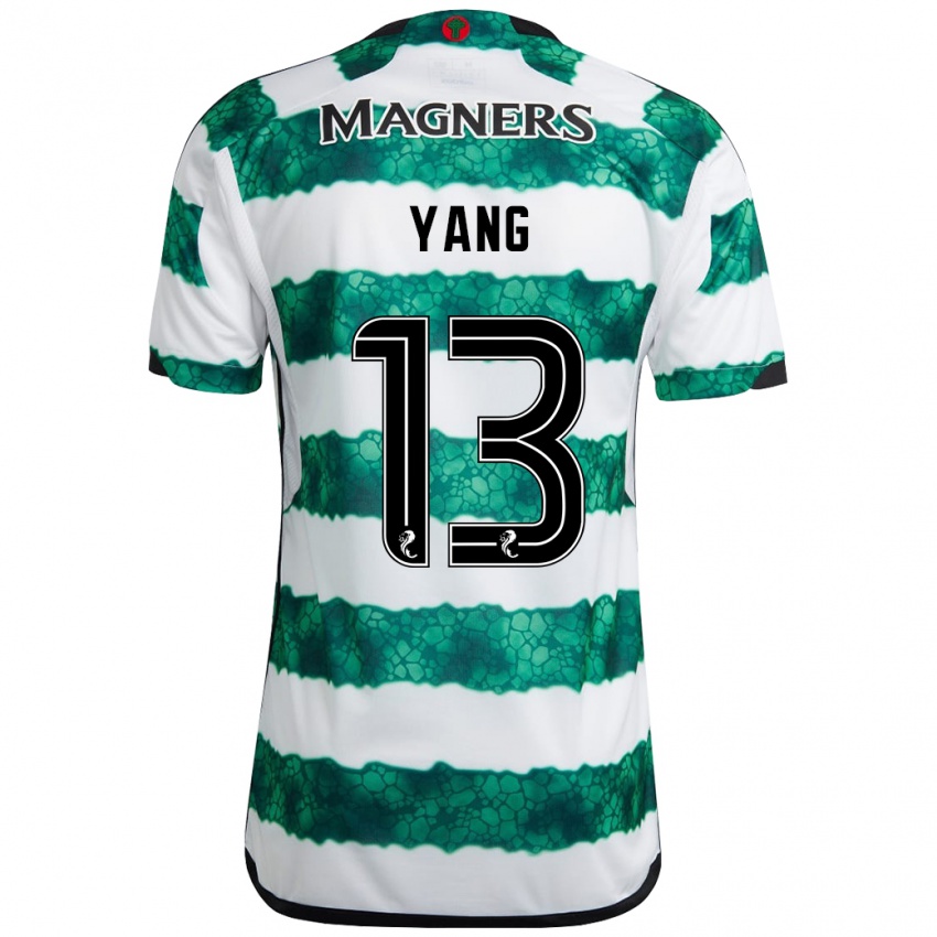 Criança Camisola Hyun-Jun Yang #13 Verde Principal 2023/24 Camisa Brasil