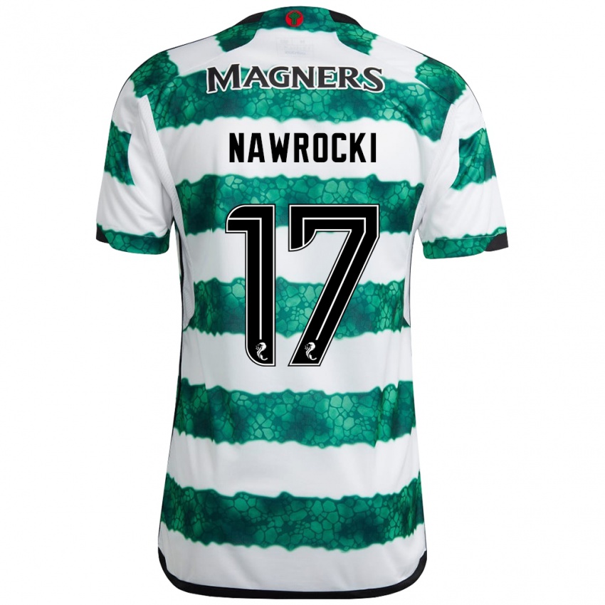 Criança Camisola Maik Nawrocki #17 Verde Principal 2023/24 Camisa Brasil