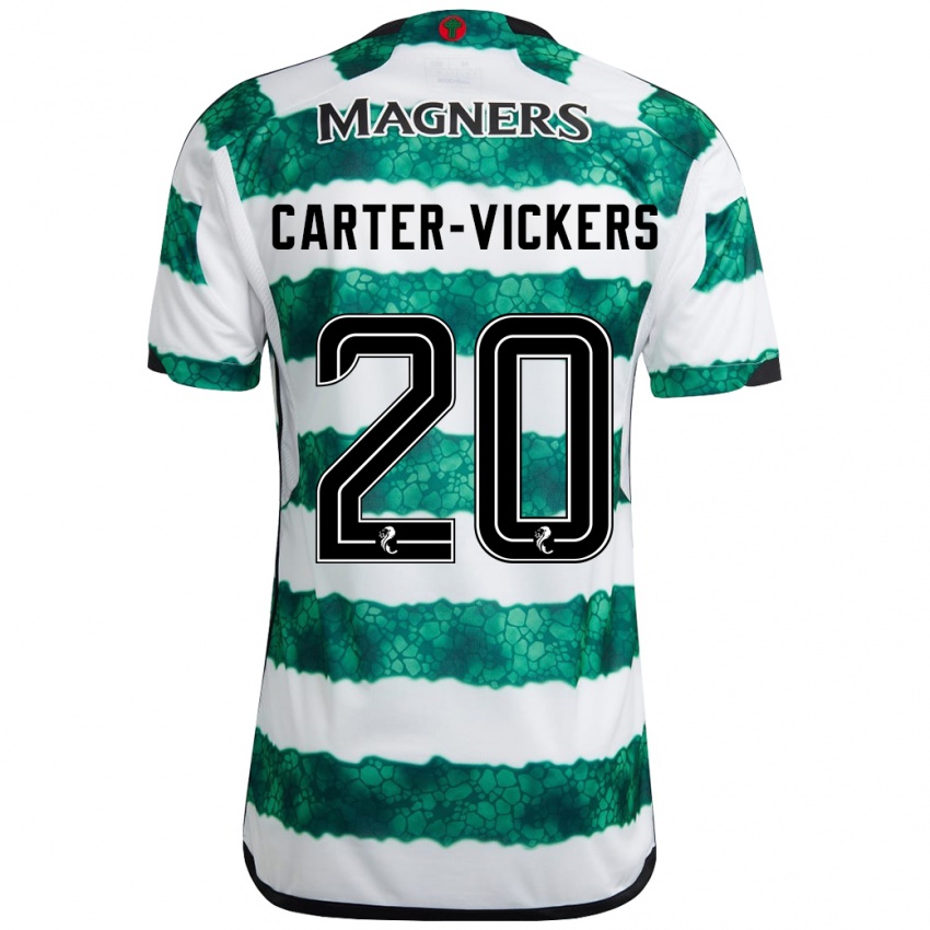 Criança Camisola Cameron Carter-Vickers #20 Verde Principal 2023/24 Camisa Brasil