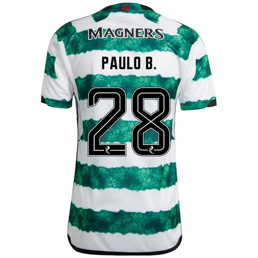 Criança Camisola Paulo Bernardo #28 Verde Principal 2023/24 Camisa Brasil