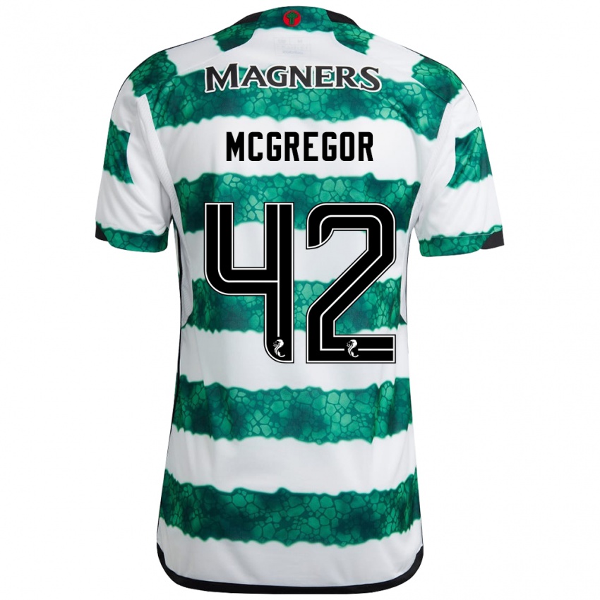 Criança Camisola Callum Mcgregor #42 Verde Principal 2023/24 Camisa Brasil