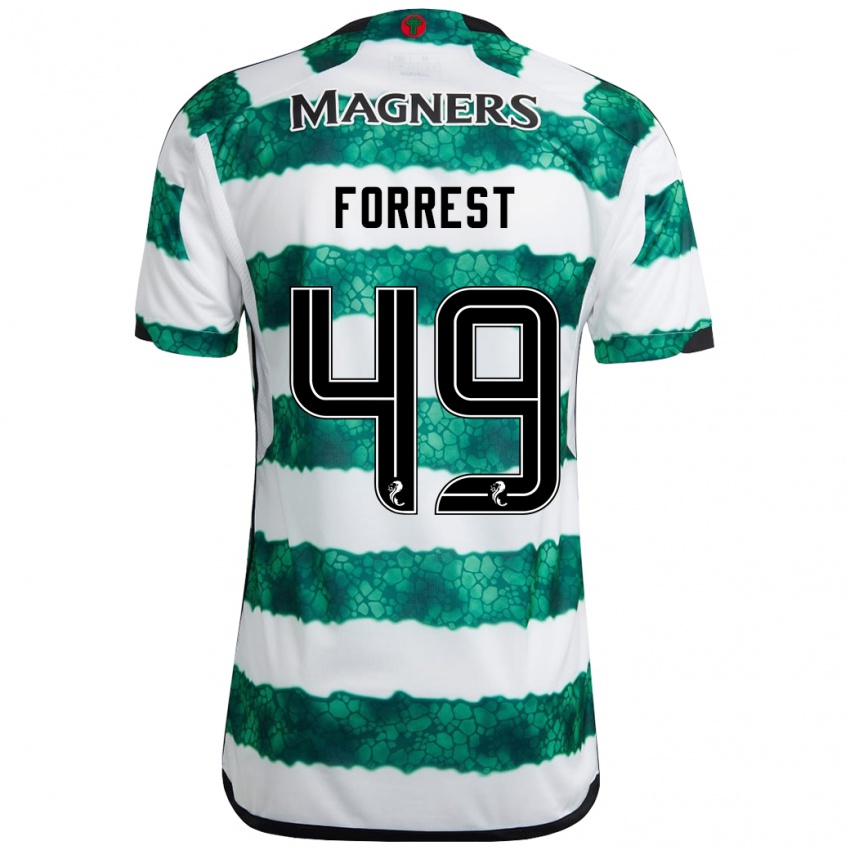 Criança Camisola James Forrest #49 Verde Principal 2023/24 Camisa Brasil