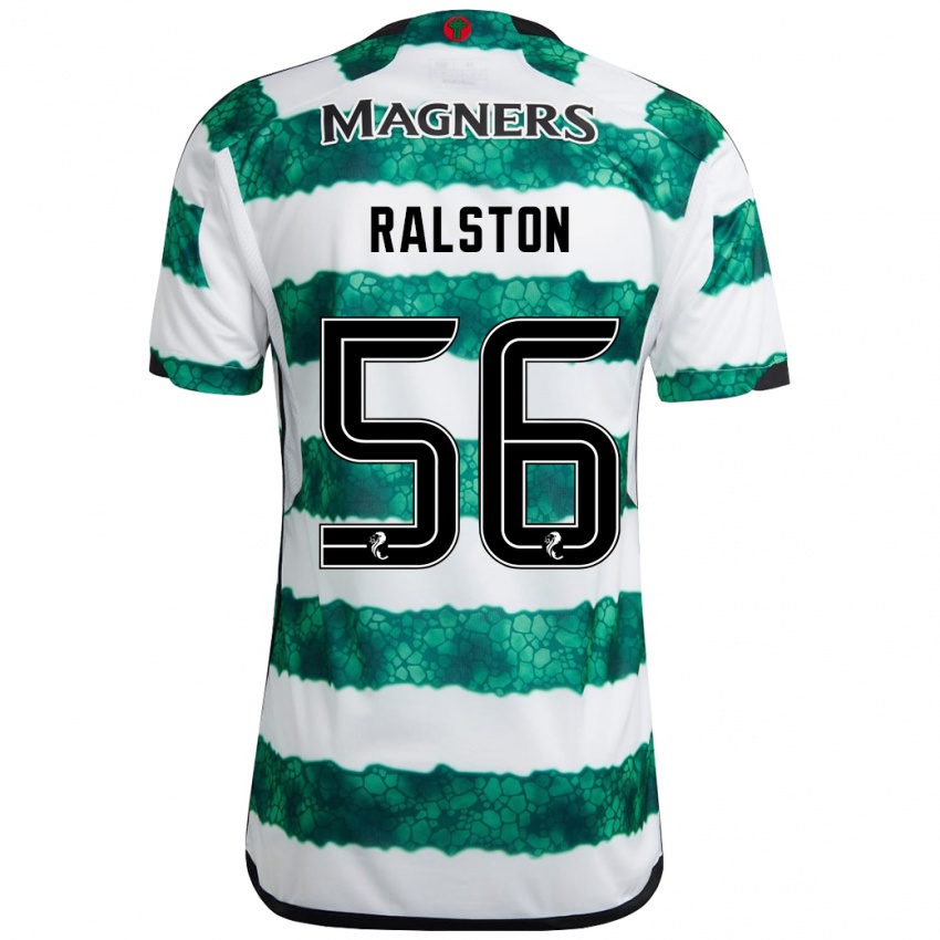 Criança Camisola Anthony Ralston #56 Verde Principal 2023/24 Camisa Brasil