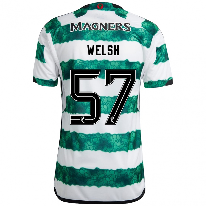 Criança Camisola Stephen Welsh #57 Verde Principal 2023/24 Camisa Brasil