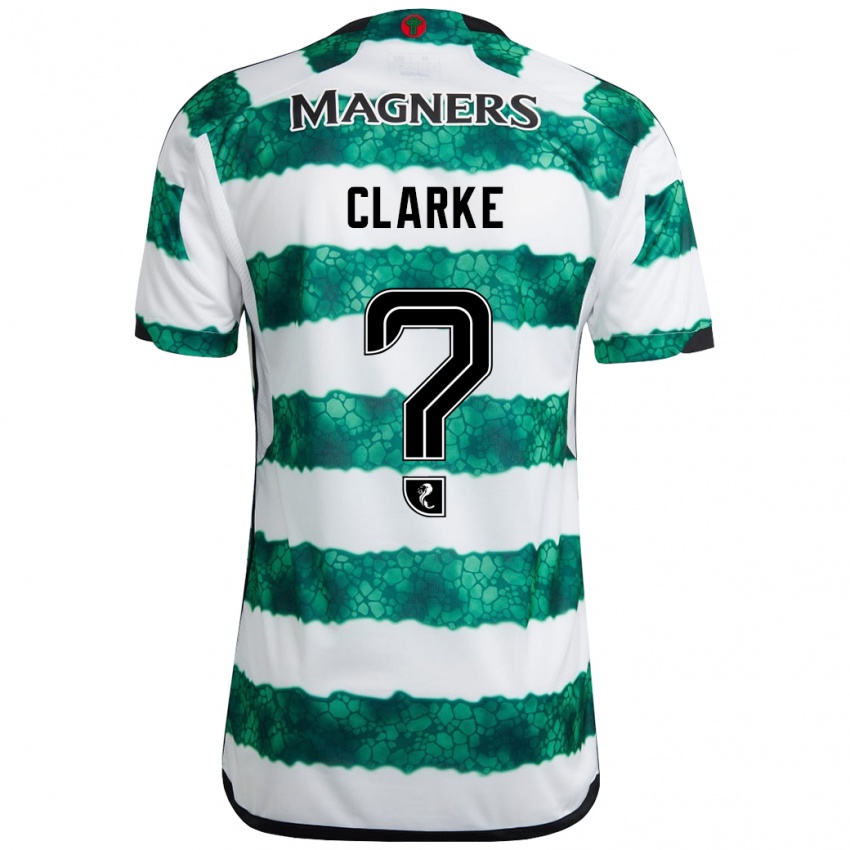 Criança Camisola Josh Clarke #0 Verde Principal 2023/24 Camisa Brasil