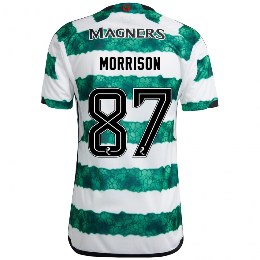 Criança Camisola Joe Morrison #87 Verde Principal 2023/24 Camisa Brasil