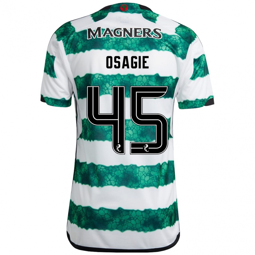 Criança Camisola Justin Osagie #45 Verde Principal 2023/24 Camisa Brasil