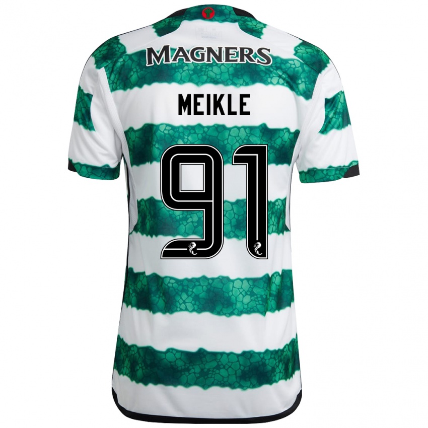 Criança Camisola Jamie Meikle #91 Verde Principal 2023/24 Camisa Brasil