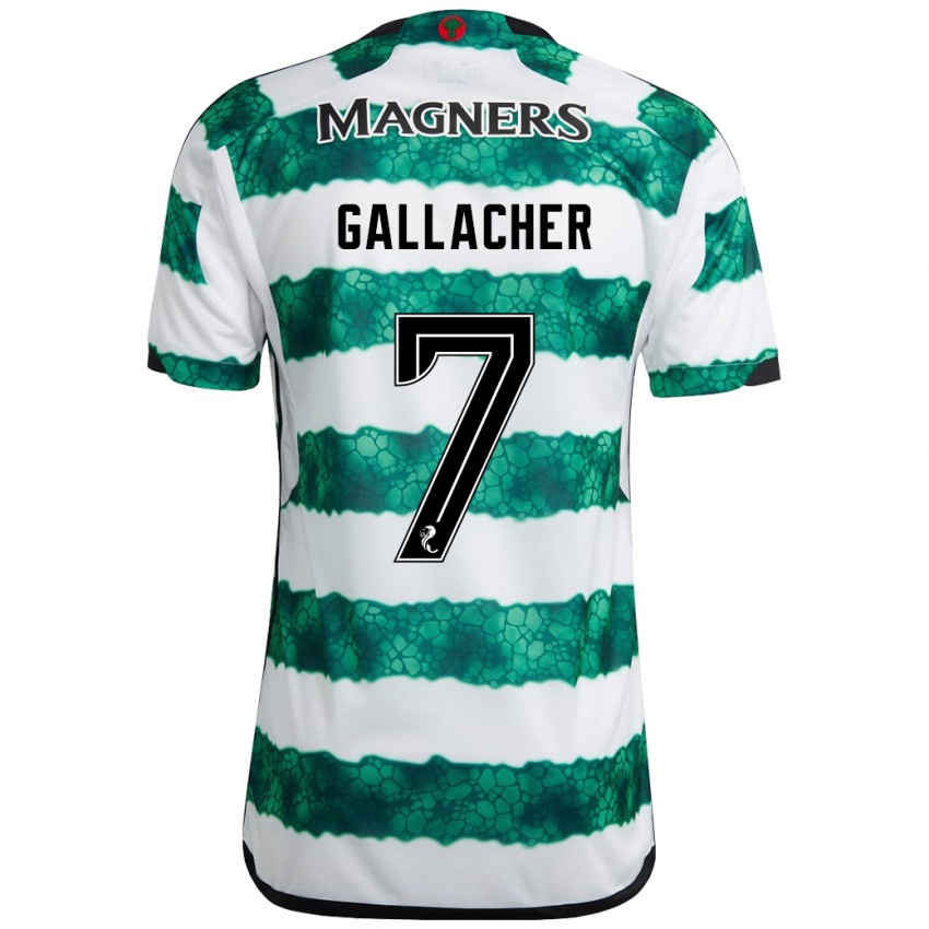 Criança Camisola Amy Gallacher #7 Verde Principal 2023/24 Camisa Brasil