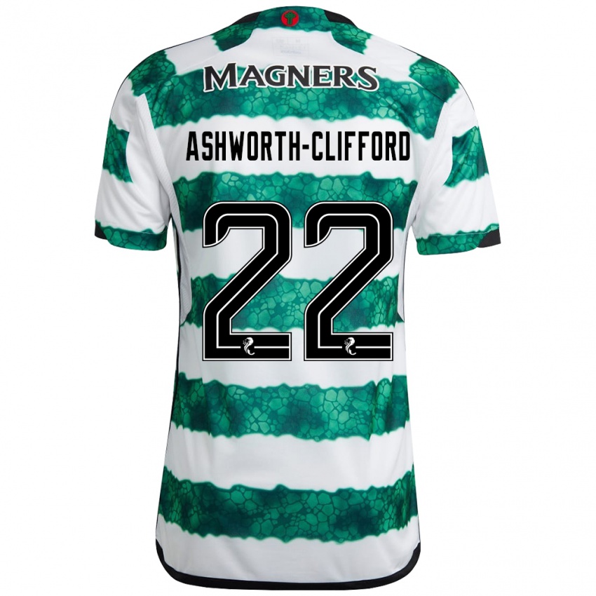 Criança Camisola Lucy Ashworth-Clifford #22 Verde Principal 2023/24 Camisa Brasil