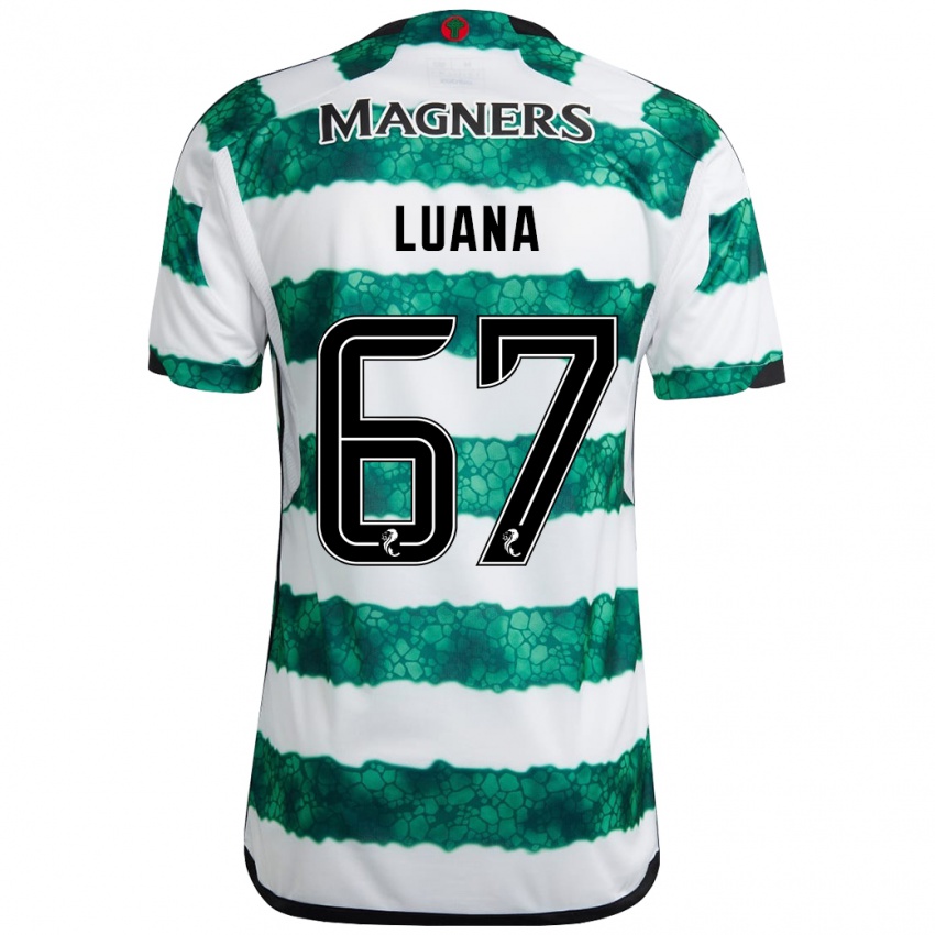 Criança Camisola Luana Muñoz #67 Verde Principal 2023/24 Camisa Brasil