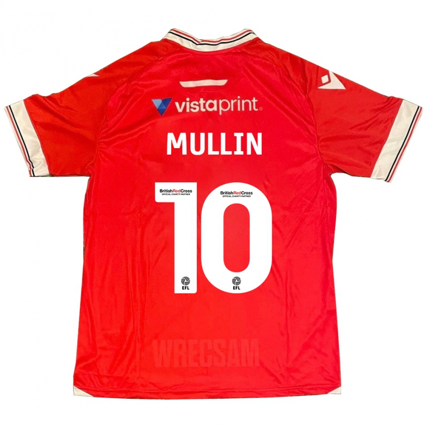 Criança Camisola Paul Mullin #10 Vermelho Principal 2023/24 Camisa Brasil