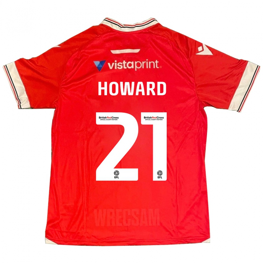 Criança Camisola Mark Howard #21 Vermelho Principal 2023/24 Camisa Brasil