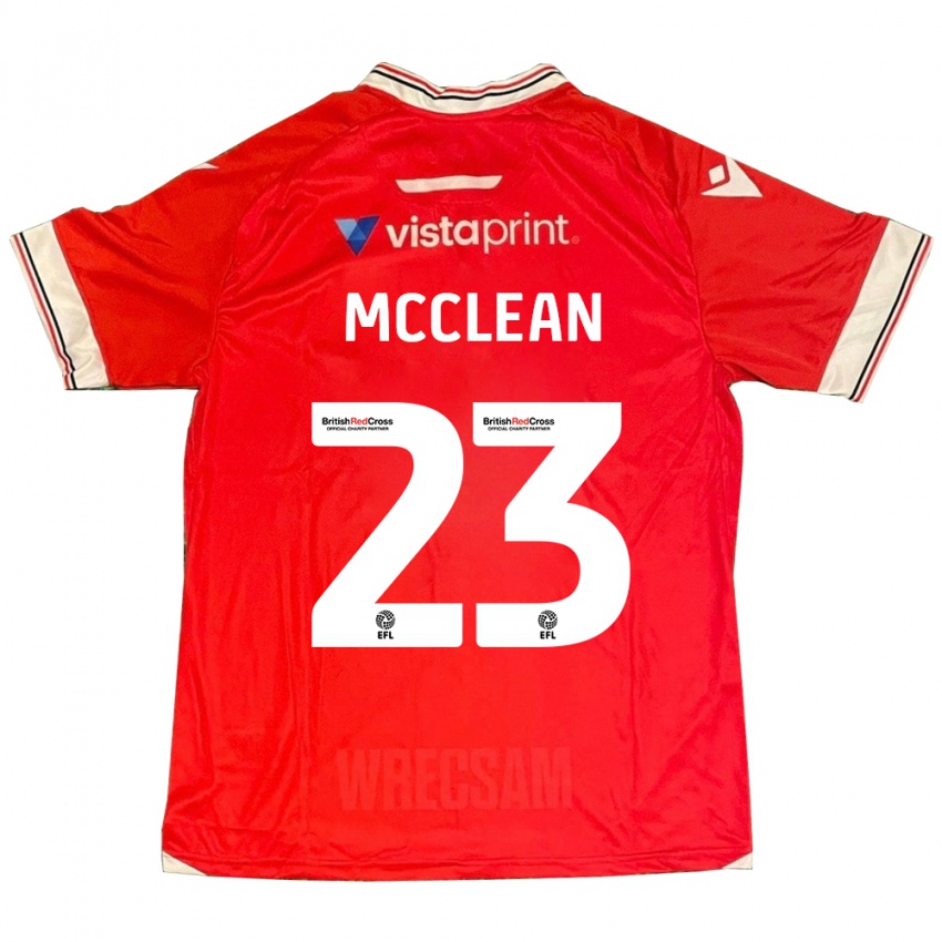 Criança Camisola James Mcclean #23 Vermelho Principal 2023/24 Camisa Brasil