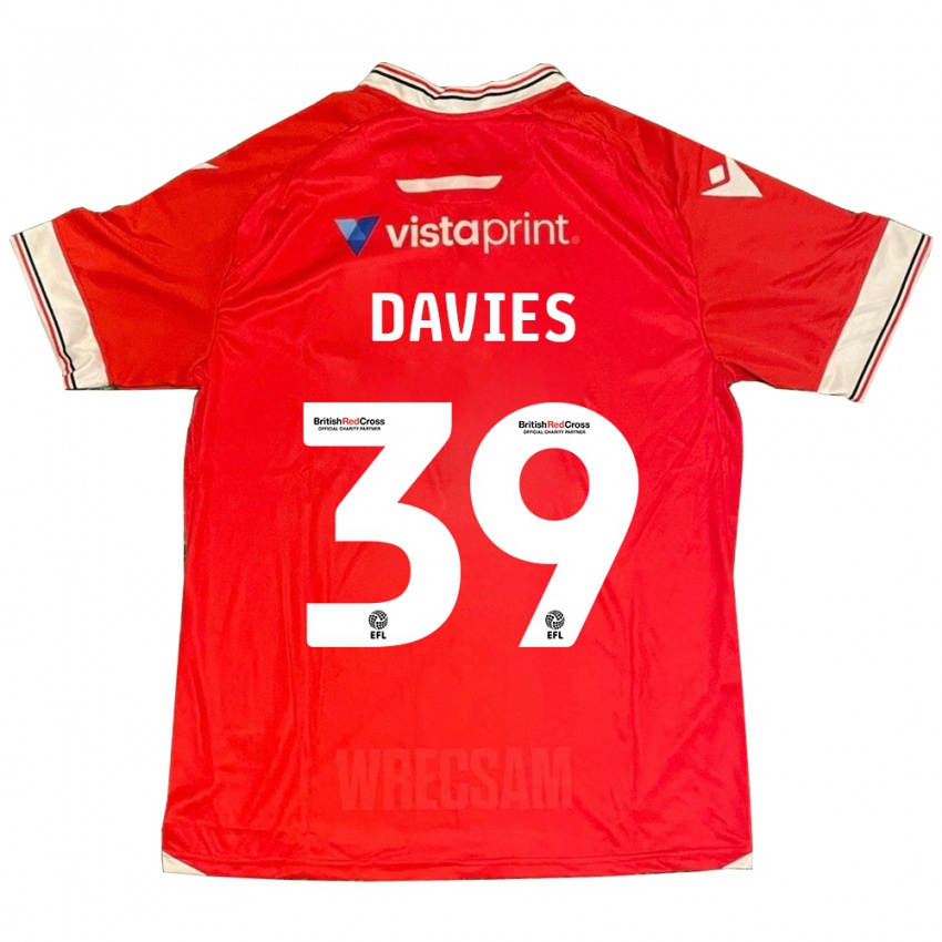 Criança Camisola Daniel Davies #39 Vermelho Principal 2023/24 Camisa Brasil