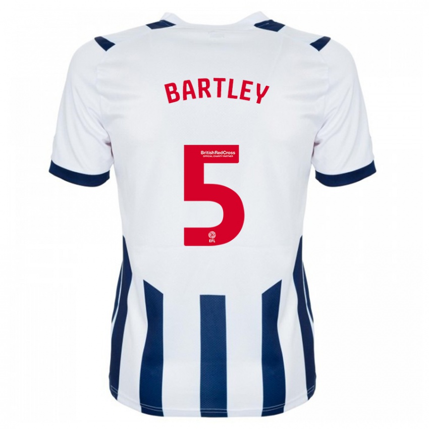 Criança Camisola Kyle Bartley #5 Branco Principal 2023/24 Camisa Brasil