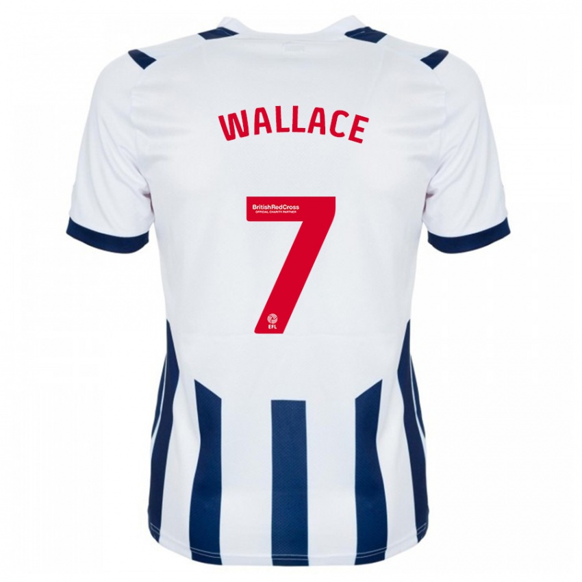 Criança Camisola Jed Wallace #7 Branco Principal 2023/24 Camisa Brasil