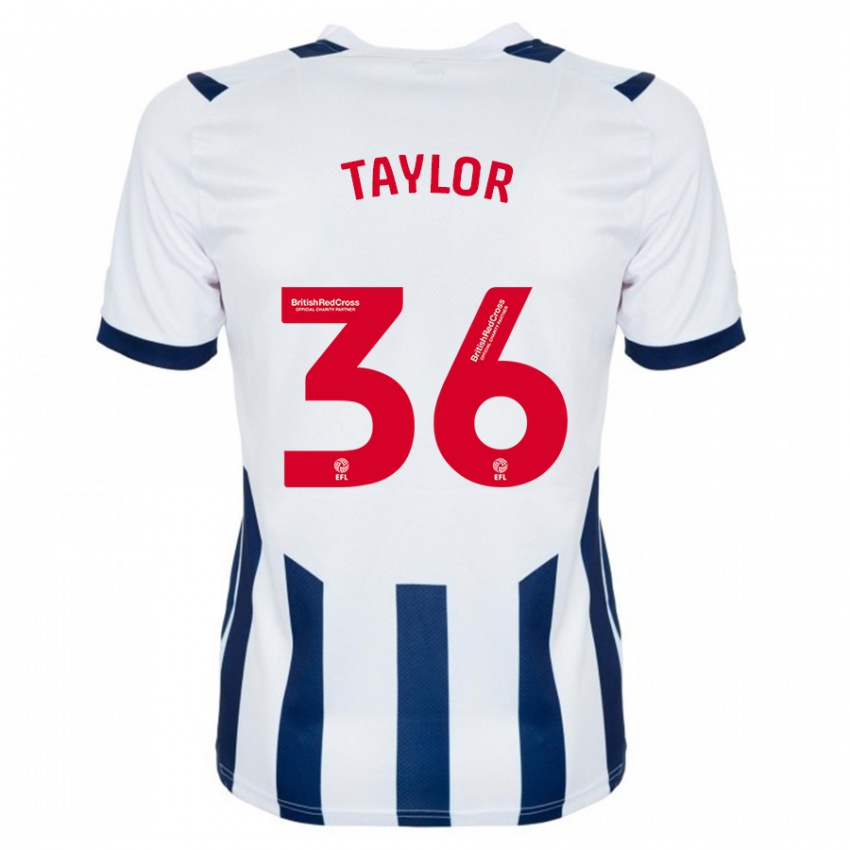 Criança Camisola Caleb Taylor #36 Branco Principal 2023/24 Camisa Brasil