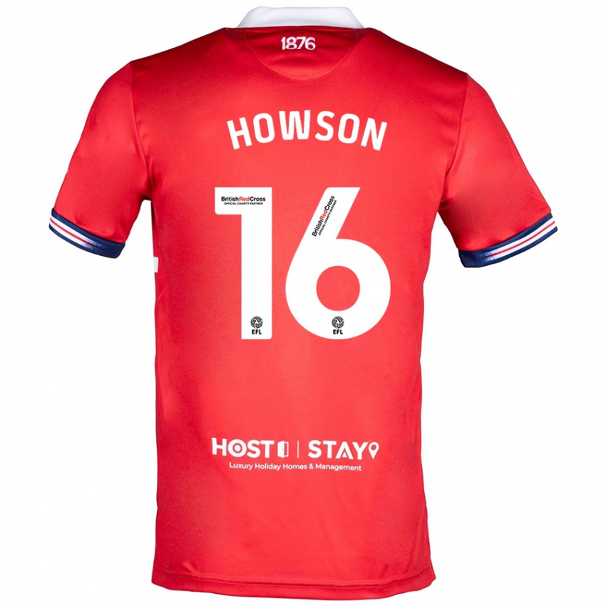 Criança Camisola Jonathan Howson #16 Vermelho Principal 2023/24 Camisa Brasil