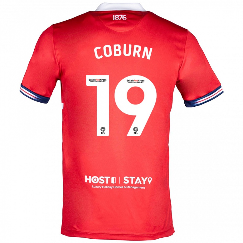 Criança Camisola Josh Coburn #19 Vermelho Principal 2023/24 Camisa Brasil