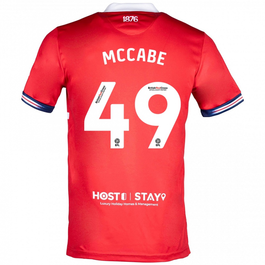 Criança Camisola Law Mccabe #49 Vermelho Principal 2023/24 Camisa Brasil