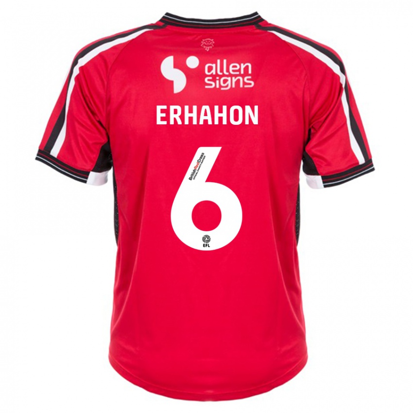 Criança Camisola Ethan Erhahon #6 Vermelho Principal 2023/24 Camisa Brasil