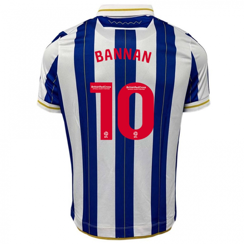 Criança Camisola Barry Bannan #10 Branco Azulado Principal 2023/24 Camisa Brasil