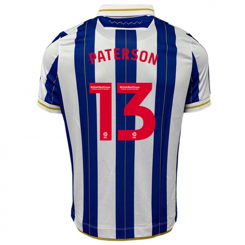 Criança Camisola Callum Paterson #13 Branco Azulado Principal 2023/24 Camisa Brasil