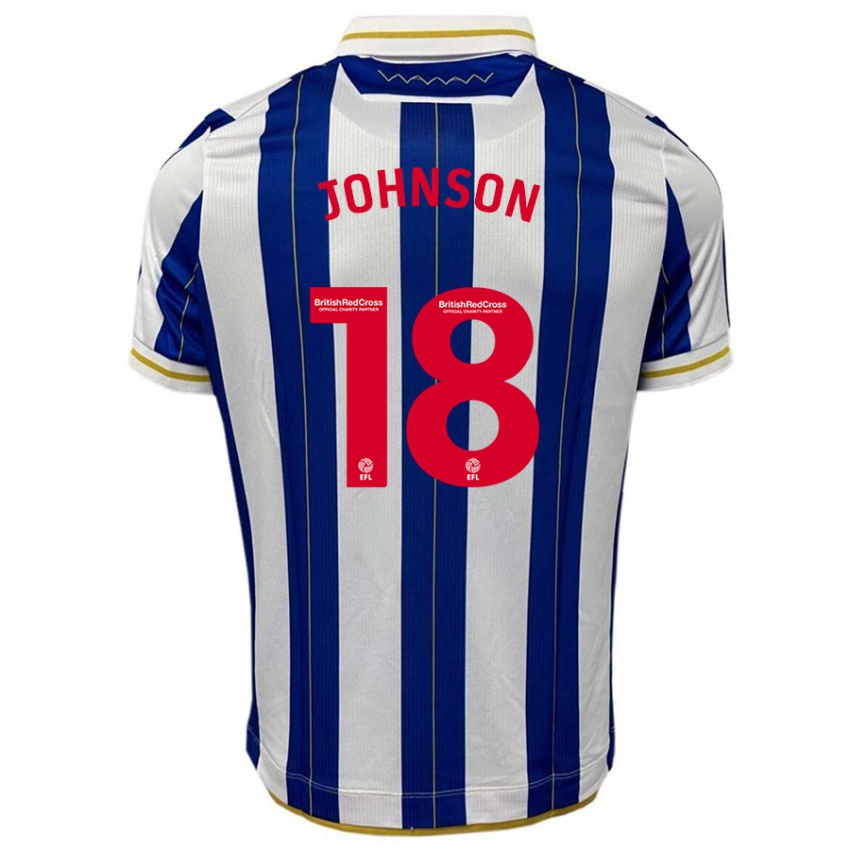 Criança Camisola Marvin Johnson #18 Branco Azulado Principal 2023/24 Camisa Brasil