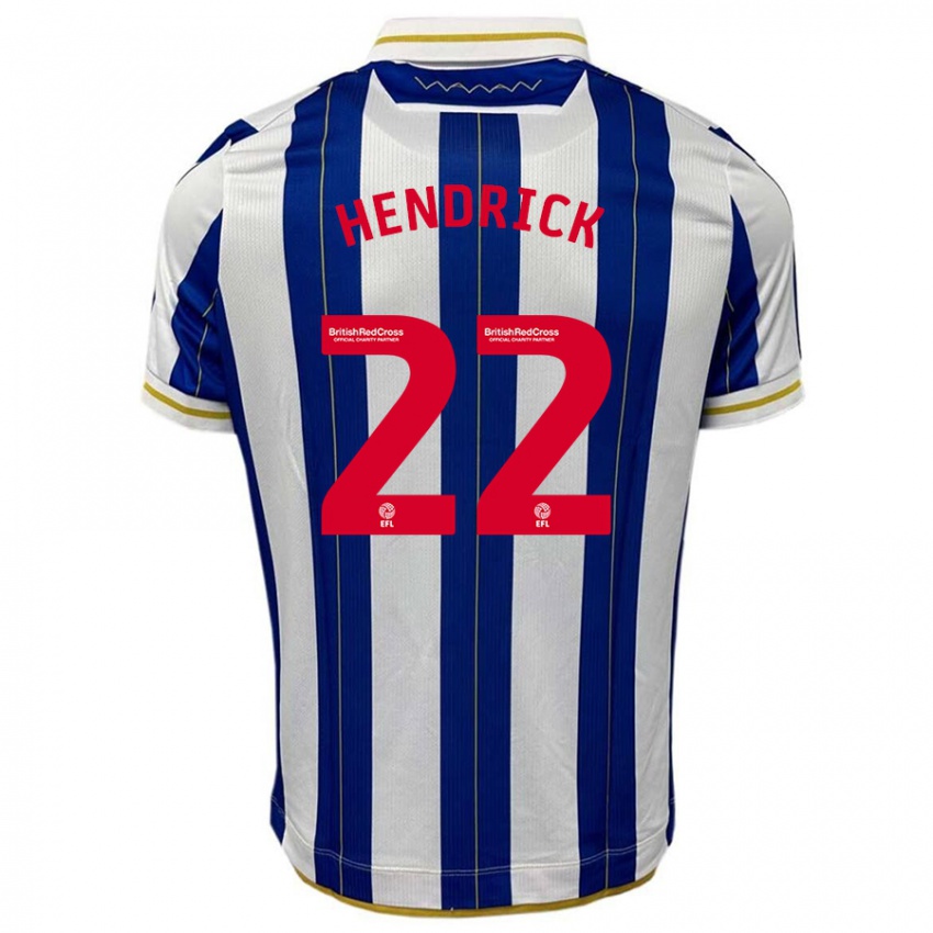 Criança Camisola Jeff Hendrick #22 Branco Azulado Principal 2023/24 Camisa Brasil