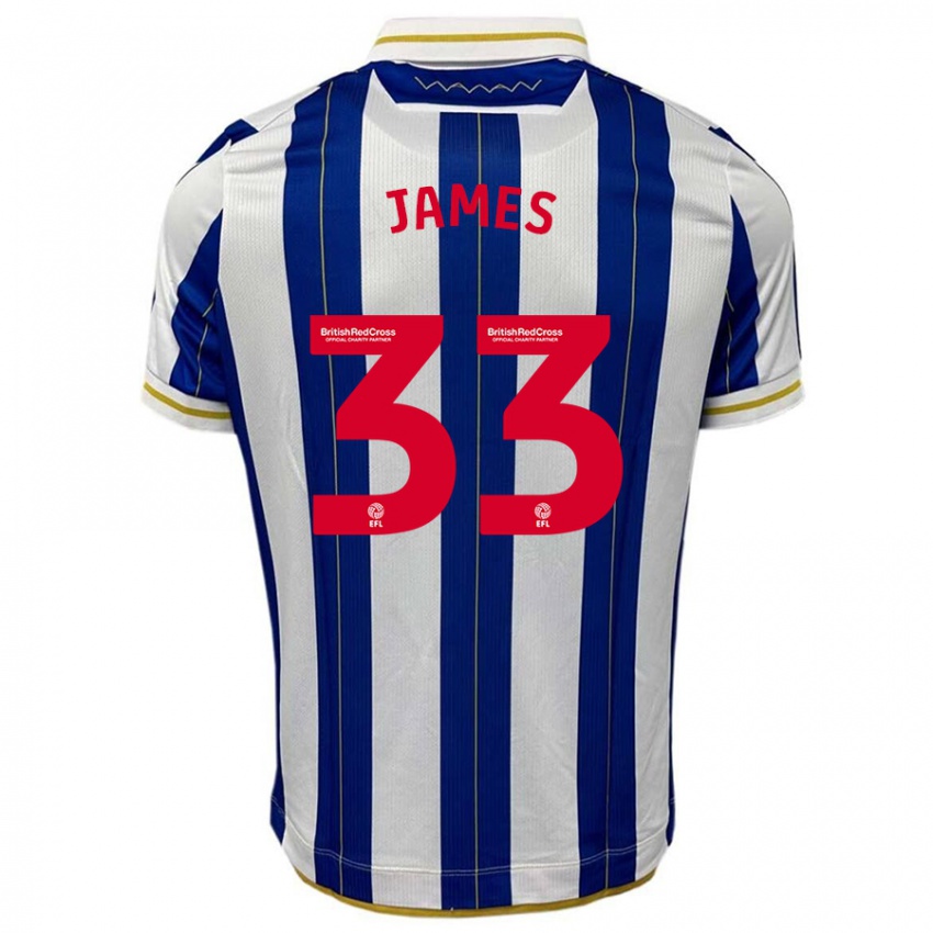 Criança Camisola Reece James #33 Branco Azulado Principal 2023/24 Camisa Brasil