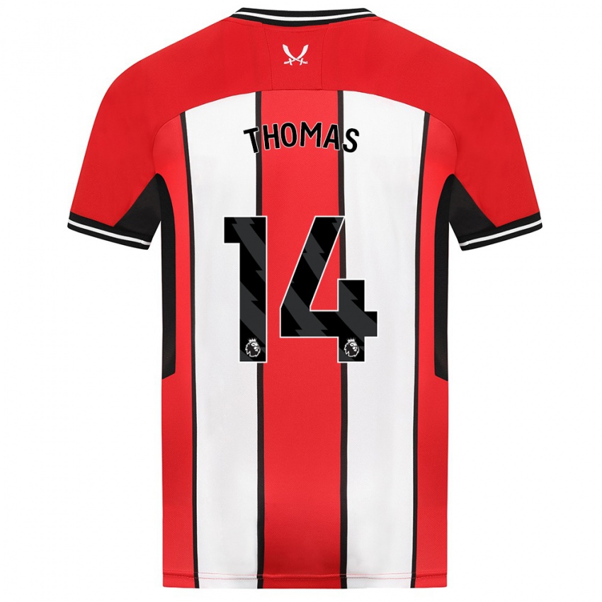 Criança Camisola Luke Thomas #14 Vermelho Principal 2023/24 Camisa Brasil