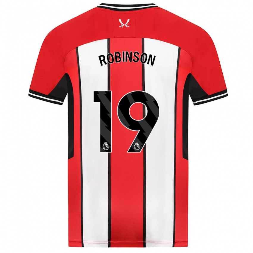 Criança Camisola Jack Robinson #19 Vermelho Principal 2023/24 Camisa Brasil