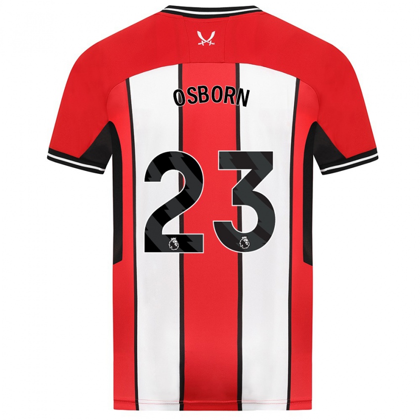 Criança Camisola Ben Osborn #23 Vermelho Principal 2023/24 Camisa Brasil