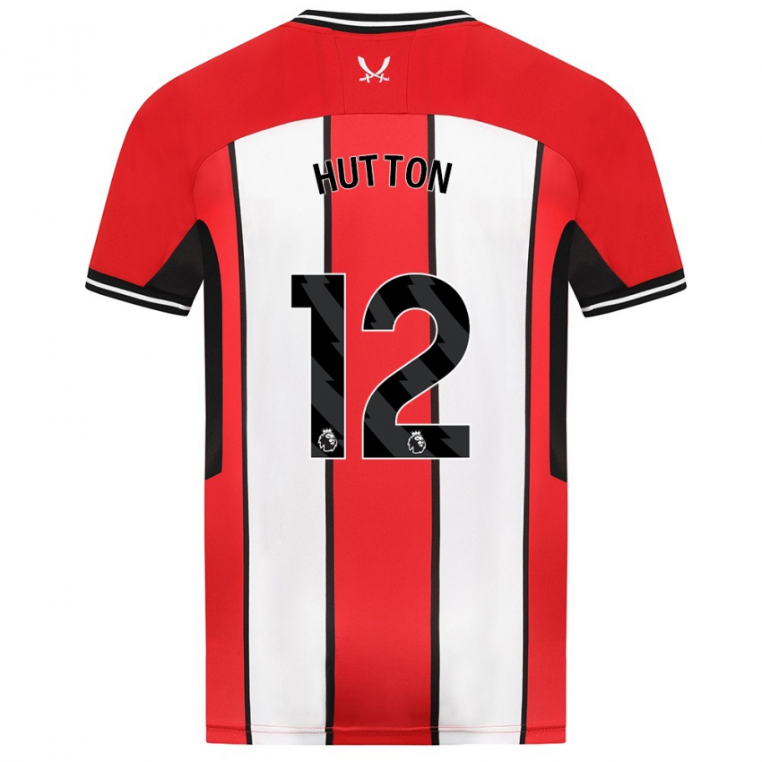 Criança Camisola Jodie Hutton #12 Vermelho Principal 2023/24 Camisa Brasil